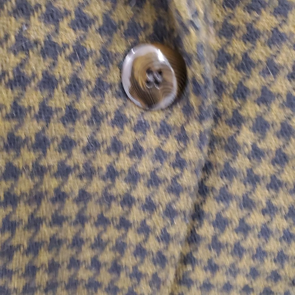 Vintage V-neck Houndstooth Print Sport Coat Blazer - Picture 9 of 9